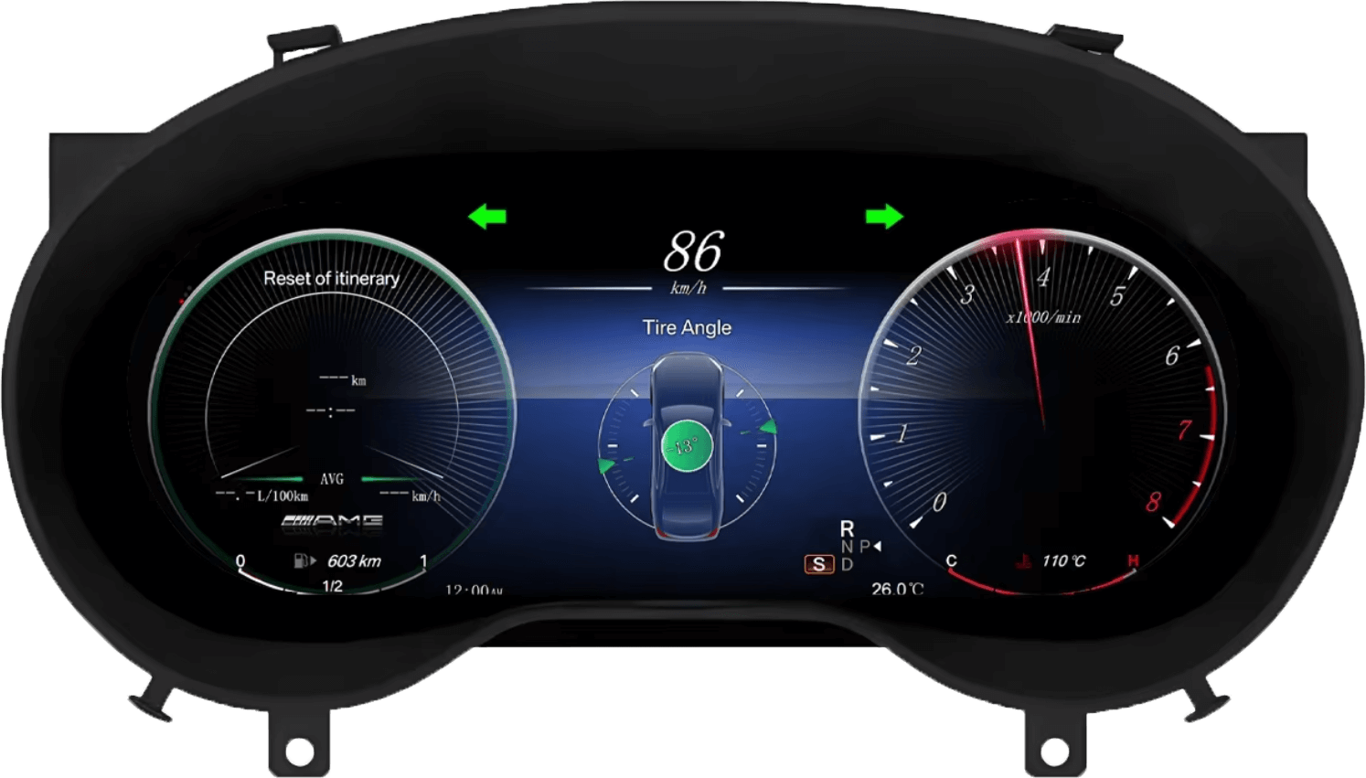 – típus specifikus autóhifi Mercedes CLA C117 GLA X156 NTG 4.5 és NTG 5.0 (2013-2019) digitális kilométeróra műszeregység 12,3