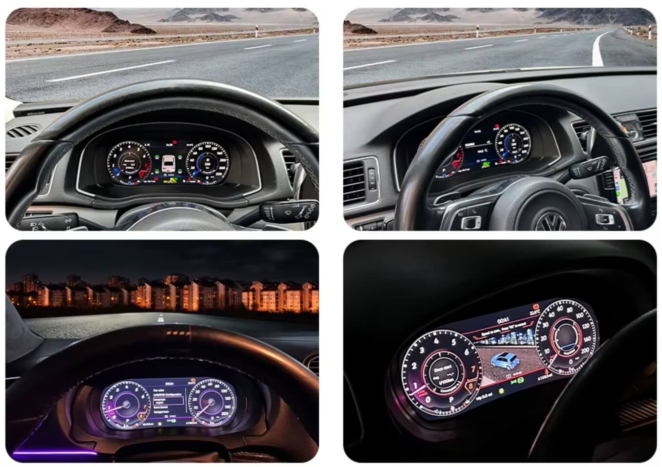 – típus specifikus autóhifi VW Passat B6 B7 (2007-2015) digitális kilométeróra csoport 10,25