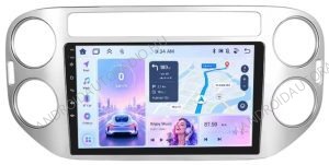 VW Tiguan (2010-2015) 9"-os kijelzős 2 DIN Android autóhifi fejegység magyar nyelvű rendszerrel CANBUS vezérléssel GPS Wifi Bluetooth DSP